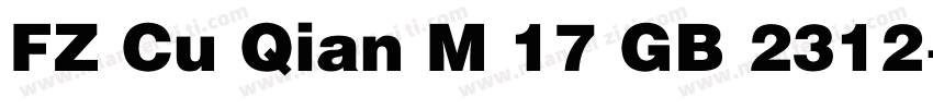 FZ Cu Qian M 17 GB 2312字体转换